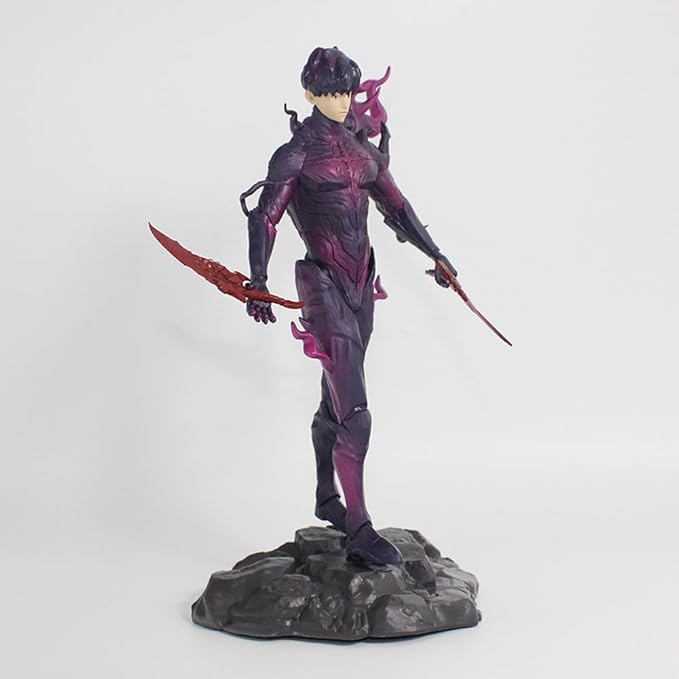 Sung Jin Woo Figure Hunting Form Anime Action Figures Standing Pose 8.46" Desktop Figurine Anime Sung Jin Woo Statue Collections