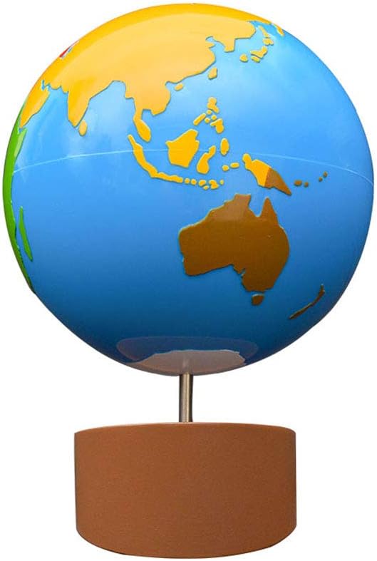 Montessori Globe - World Parts Science and Cultural Geography Materials Continental Globe and Sandpaper Globe Early Education Teaching aids Toys