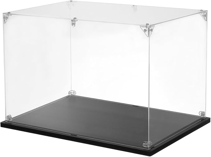 MECCANIXITY Acrylic Display Case, 10''x10''x4'' Clear Display Box Assemble Dustproof Display Box Storage Organizer for Collectibles Action Figures