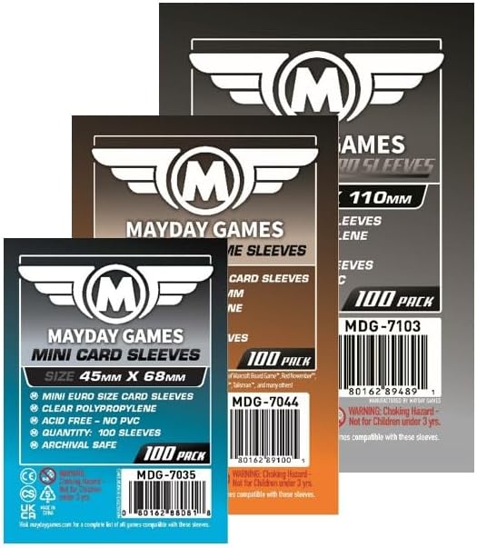 Mayday Games Scythe Game Accessory -Standard Compatible Card Sleeve Bundle