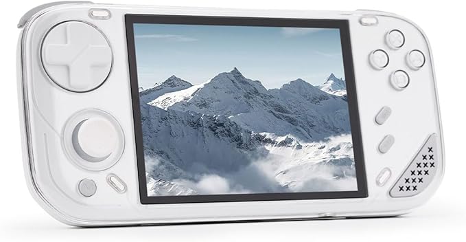 MINILOONG Game Console,4 Inch IPS LCD Loong OS System 4000mAh Battery Video Games Consoles,with DDR4 1GB+eMMC8G+64G TF Card and Wireless Networt Console Casual Game Console (White)
