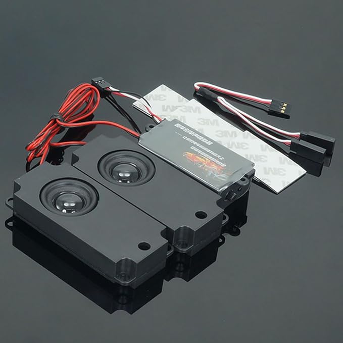 2.4Ghz Rc Car Engine Sound Simulator System with Throttle-Linked Realistic Engine Sounds Compatible with Brushed and Brushless Esc for Rc Vehicles