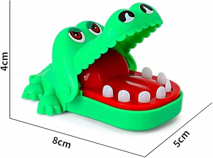Green Crocodile Teeth Game for Crocodile Biting Finger Dentist Games, Mini Chomping Alligator Teeth Family Tabletop Party Decor Adult, Car Keychain