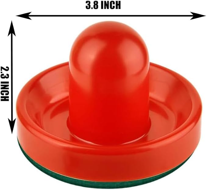 Air Hockey Pushers, Air Hockey Pucks and Air Hockey Paddles, Goal Handles Paddles Replacement Accessories for Game Tables (2Pushers, 4Pucks)