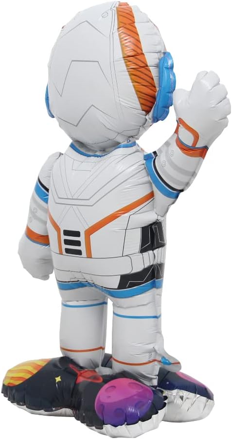 Inflatable Spaceman Astronaut Balloons Base Standing Foil Balloon Boys Space Theme Birthday Party Kids Inflatable Rocket Toys Decor (Base Astronaut)