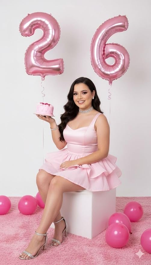 Number Balloons 40, 40 Inch Pastel Pink 40th Birthday Decoration for Women & Men, Large Foil Party Decorations for Engagement Celebration Memorial Day's Supplies