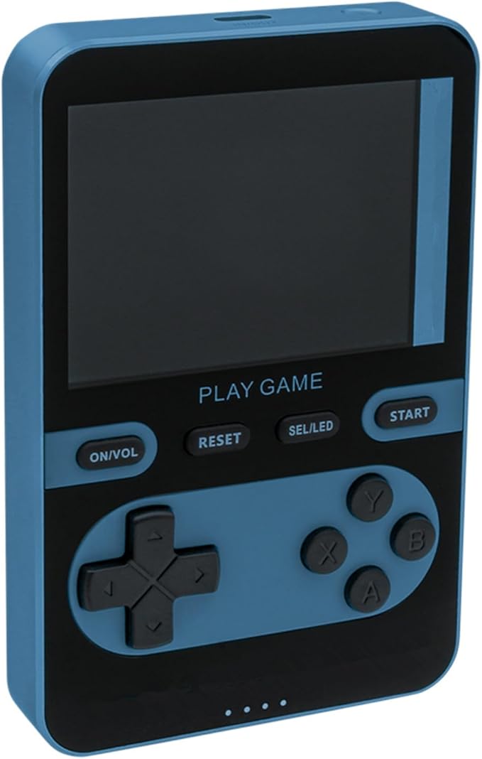 Kastar Handheld Retro Video Game Console with 500 Classic Mini Games, 3.5" IPS Display, Built-in Rechargeable Battery, Portable Gaming Device Color: Blue