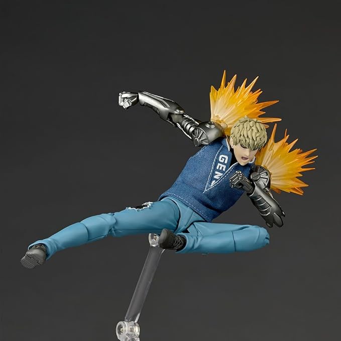 Genos Figurine Articulated Figure Anime Super Action Statue 5.9" Movable Replaceable Parts Genos Action Figure Collectibles Gift