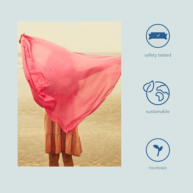 Sarah's Silks Playsilk - 100% Real Silk, Hand Dyed, Bright Colored Play Scarves | Montessori and Waldorf Toys for Dress up, Imaginative, and Pretend Play (35" x 35")