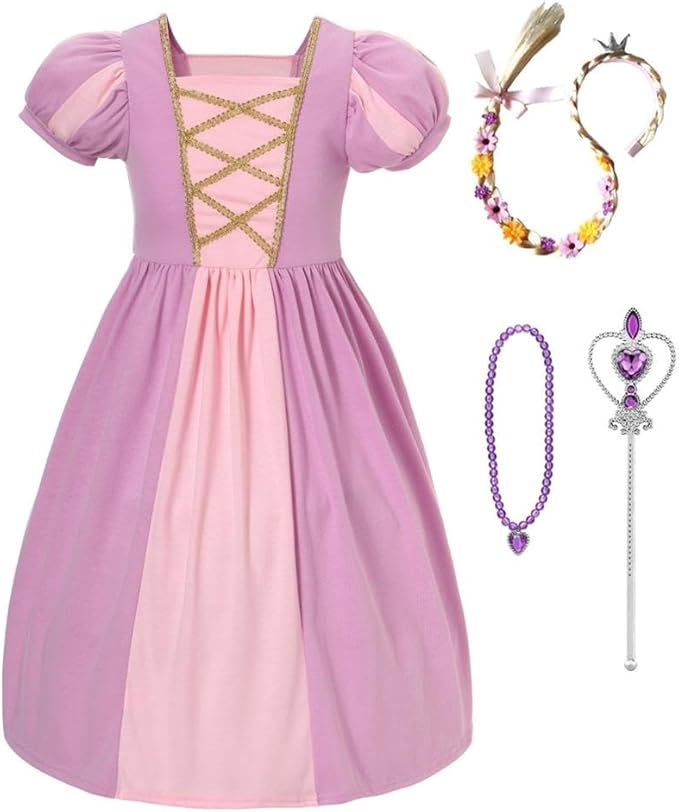 Dressy Daisy Toddler Little Girls Princess Dress Medieval Renaissance Outfit Accessories Everyday Casual Playwear Size 2-12