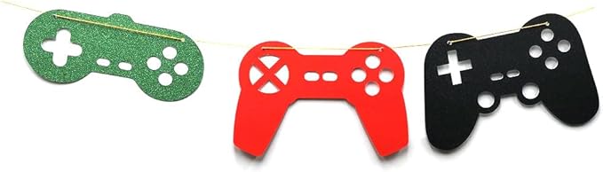 Video Game Controller Banner Game Controller Birthday Party Supplies on Birthday Decorations Themed Garland Video Party Decorations Pre-Assembled