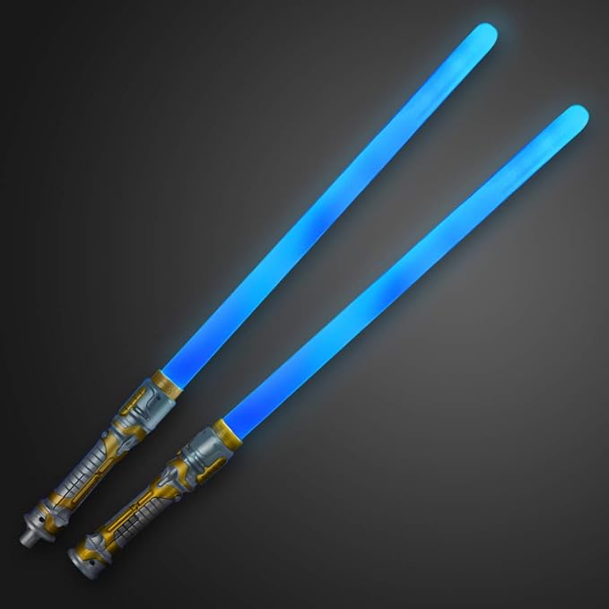 FlashingBlinkyLights Double-Sided LED Light Up Sword Saber with Blue LED & Sound Effects…