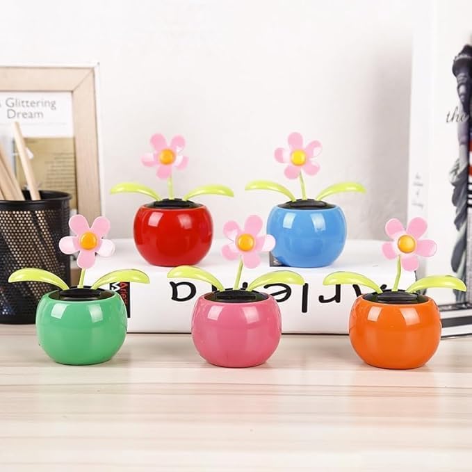 Solar Dancing Solar Powered Dancing Bee Toy in Colorful Shape Flip Flap Animated Bobblehead Dancer Window Sun Catcher Car Dashboard Decor Solar Power Kits Learning and Education,Solar Power Kits