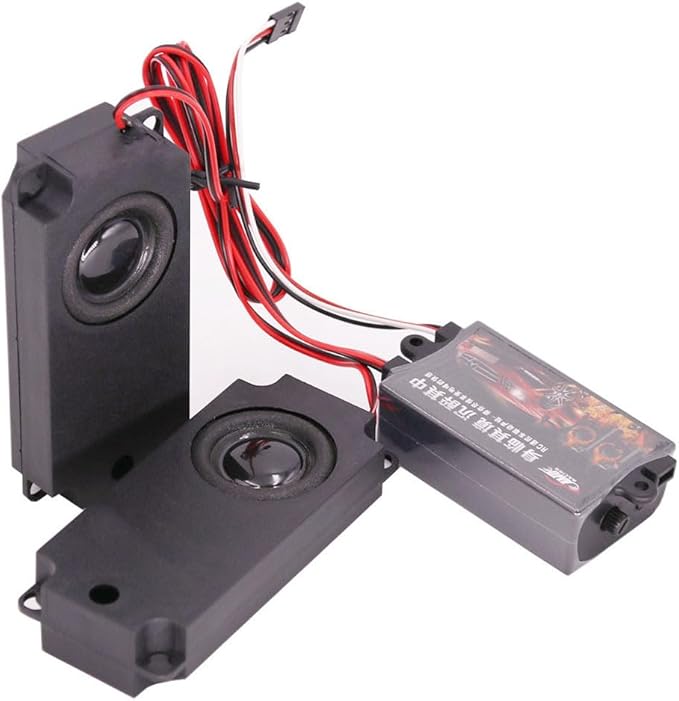 2.4Ghz Rc Car Engine Sound Simulator System with Throttle-Linked Realistic Engine Sounds Compatible with Brushed and Brushless Esc for Rc Vehicles