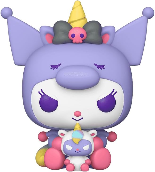 Hello Kitty and Friends - Kuromi Unicorn Party Vinyl Figure Collectibles Bundle with Compatible Funko Pop Box Protector