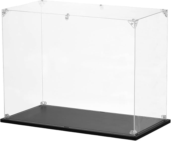 MECCANIXITY Acrylic Display Case, 15.8"x8"x11.8" Clear Display Box Assemble Dustproof Storage Organizer Showcase for Collectibles Action Figures