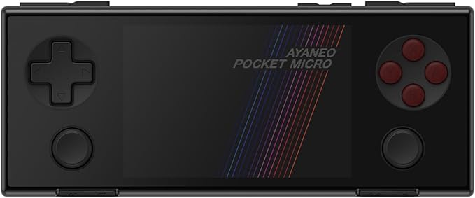 AYANEO Pocket MICRO Android Handheld - 3.5" IPS Retro Gaming Console with Helio G99, 8GB+256GB, 2600mAh Battery, CNC Aluminum Frame, Hall Joystick, Android 13 for 4X GBA Games | AYASpace | Magic Black