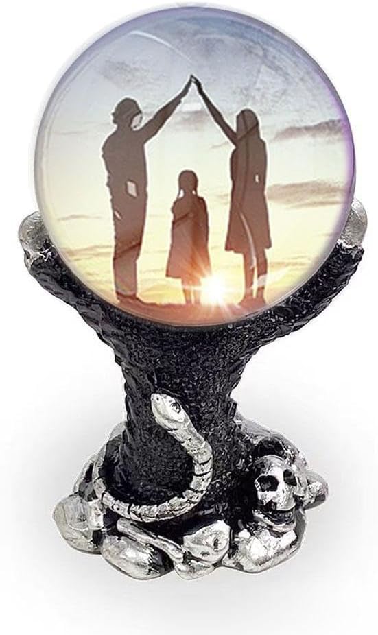 Creative Crystal Ball Video Player - 3D Electronic Glass Ball with MP4/JPG Support, 4GB Storage & Adjustable Volume, Ideal for Gifts, Travel Memories & Family Moments (Orange)