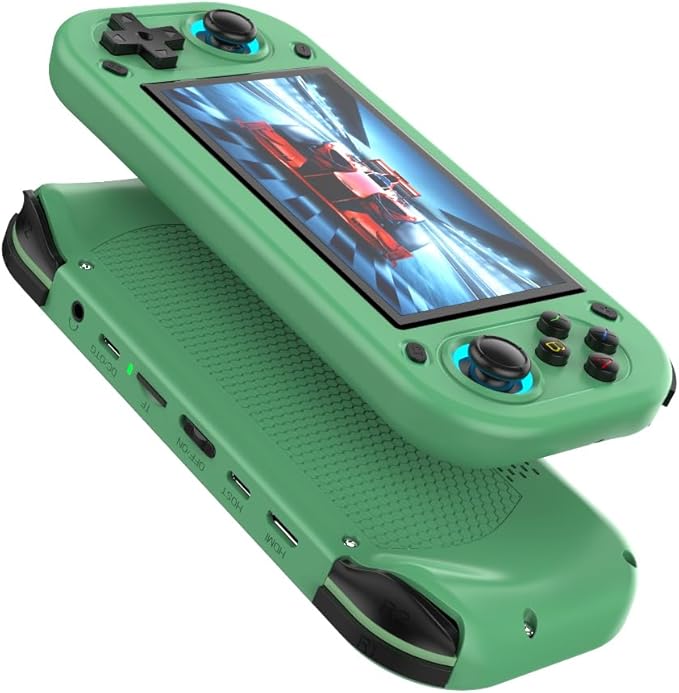 R43S Handheld Game Console,14000 HD Games Mini Retro Gaming Console,4.3-Inch IPS Screen,Built in 20 Emulators,64GB SD Card,28000mAh Battery，Birthday Gift (Green)