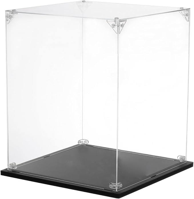 MECCANIXITY Acrylic Display Case, 8''x12''x10'' Clear Display Box Assemble Dustproof Display Box Storage Organizer for Collectibles Action Figures