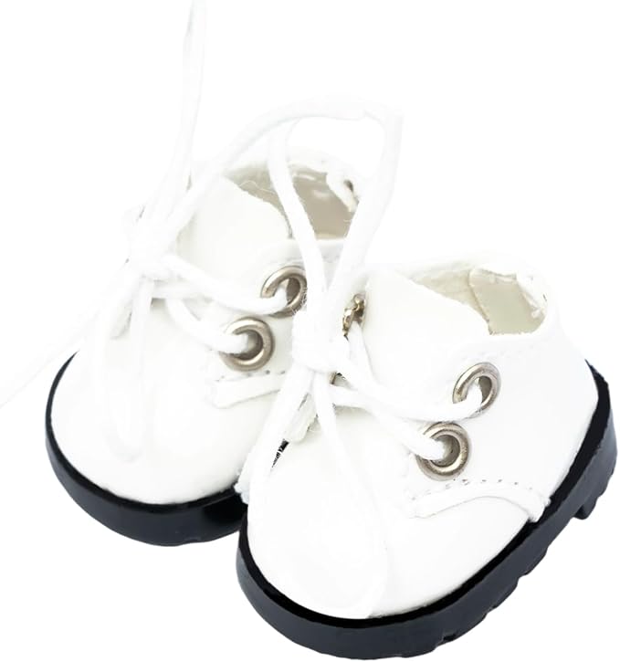 15-17cm Doll Shoes for 15-17cm Doll Boots, 6.7 inch Doll Shoes Accessories Easter Gifts (White)