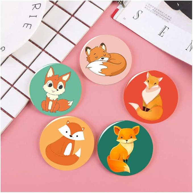 Fox Party Favors 110 PCS Fox Theme Slap Bracelets Sticker Key Chains Badge Temporary Tattoos Gift Bags for Kids Woodland Creatures Fox Birthday Party Baby Shower Jungle Safari Party Supplies