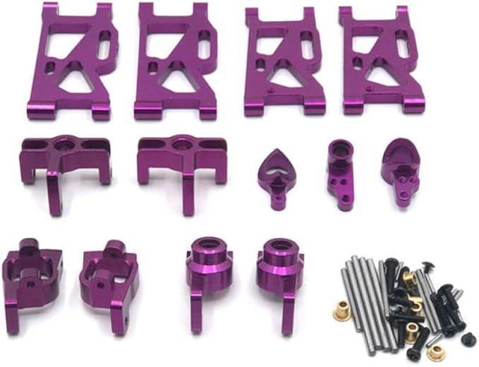 Metal Remote Control Car Upgrade Six Piece for 144010 144001 02 124017 16 18 124019(Purple)