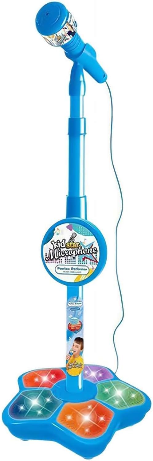 Generic Kids Microphone with Stand, Microphone for Kids, Kid Karaoke Machine for Girls, Toddler Microphones, Kid Microphones for Singing, Musical Toy for Fun Sound Effects, for Children