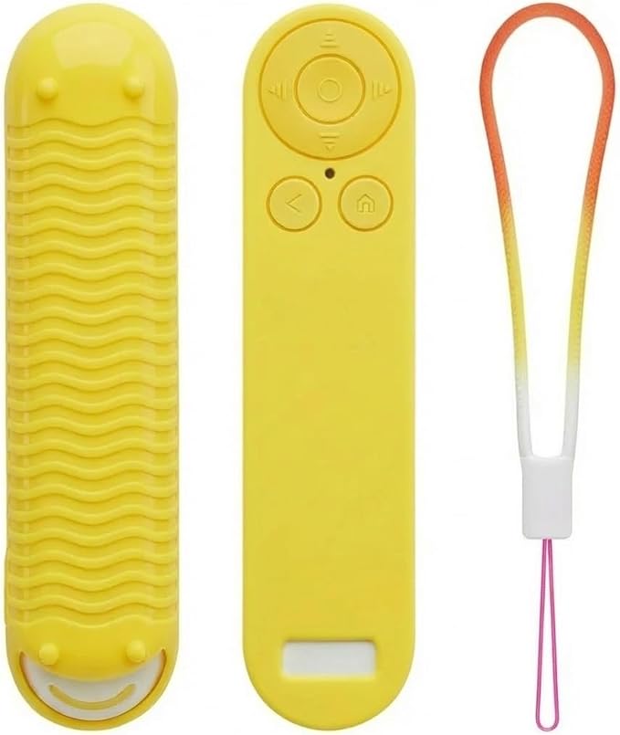 Silicon Cover for Nex Playground Game System Remote, Anti-Slip Shockproof Sleeve with 4 Pillars for Secure Placement, Dust & Water Resistant Protective Case with Lanyard - Yellow