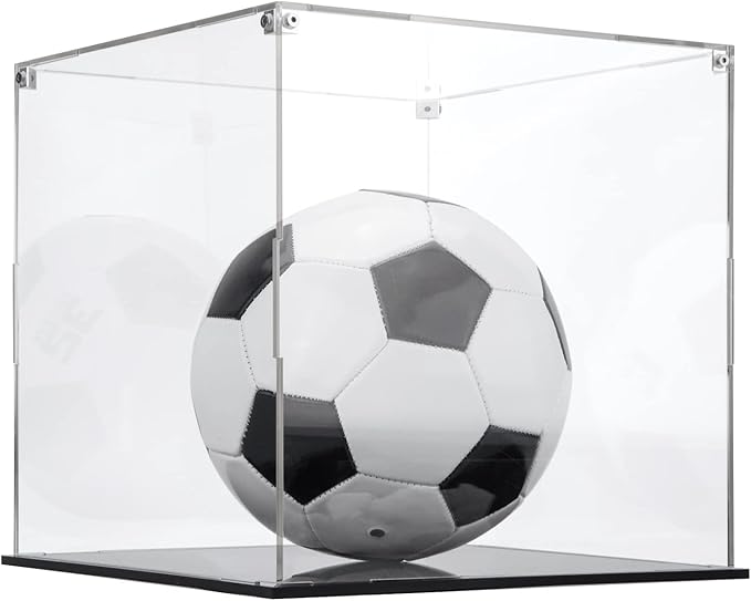 Cliselda Clear Acrylic Display Case with Black Base 10x10x10 inch, Sturdy Acrylic Display Box Countertop Box, Assemble Dustproof Protection Showcase for Action Figures Toys Collectibles
