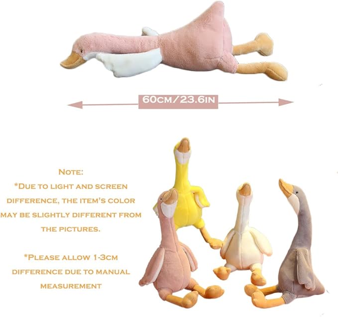 CHELEI2019 23.6" Goose Plush White Swan Stuffed Animal Toy Duck Plush Toy,Gifts for Kids