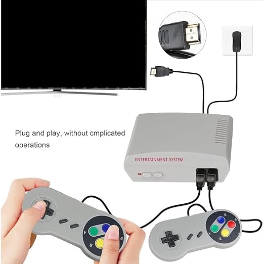 Classic Retro Game Console with 648 Built-in Games & Dual Controllers Plug & Play HDMI Gaming System for TV Ideal Gift for Family and Friends