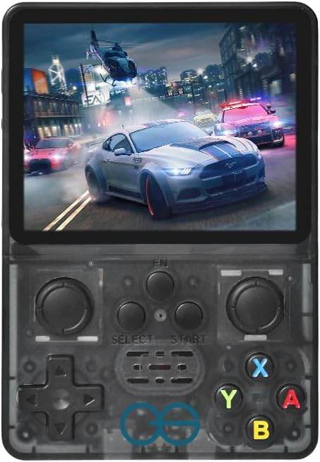 Generic QuantumG - R35S Retro Handheld Game Console with 3.5 Inch IPS HD Display, Linux System, 64GB Inbuilt Games – Compact Pocket Video Game (Black), Small, Black, White, Blue & Yellow