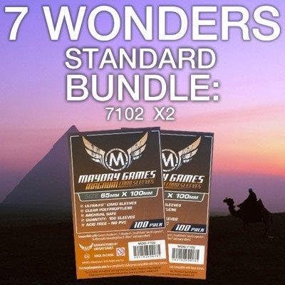 Mayday Games 7 Wonders Game Accessory- Standard Card Sleeve Bundle
