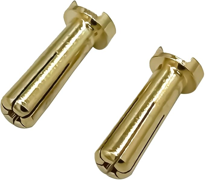 10pcs 5mm Gold Plated Banana Plug Connector Male for RC Model Vehicle Car Motor ESC LIPO Battery DIY Parts