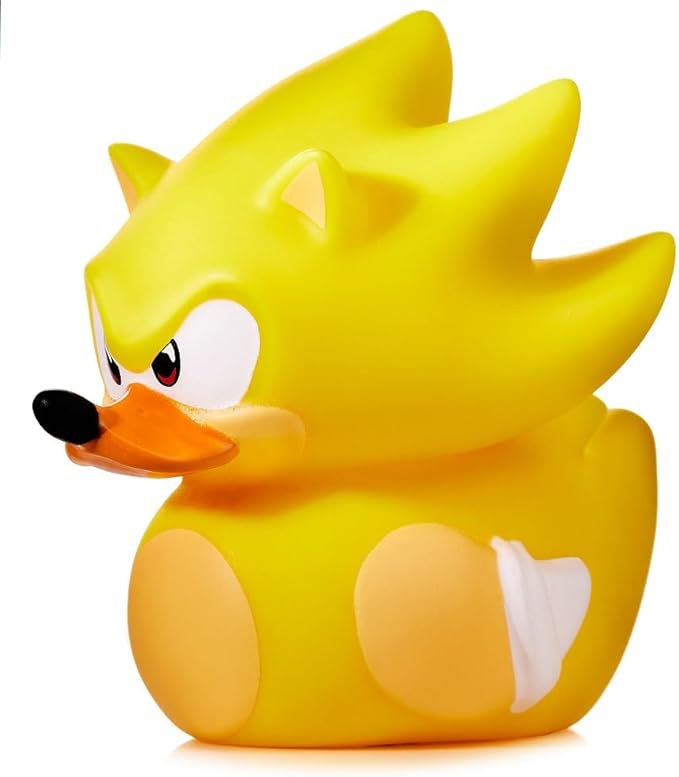 TUBBZ Mini Super Sonic Collectible Vinyl Rubber Duck Figure - Official Sonic The Hedgehog Merchandise - Kids TV, Movies & Video Games
