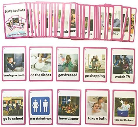 Daily Routines Gestures English Flash Cards Pocket Card Learning Toys for Children Pre-Kindergarten Kids Education Aids