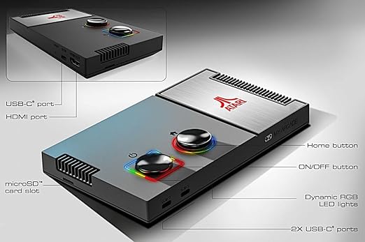 My Arcade Atari Game Station Pro: Retro Video Game Console with 200+ Games, Wireless Joysticks, RGB LED Lights