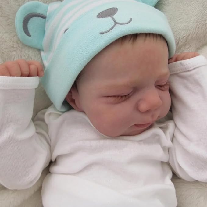 Anano Full Silicone Baby Girl Realistic Dolls 18 Inch Lifelike Reborn Baby Dolls Silicone Real Life Like Newbon Babys Doll Full Vinyl Body Reborn Babies Toddler Doll Girl Washable
