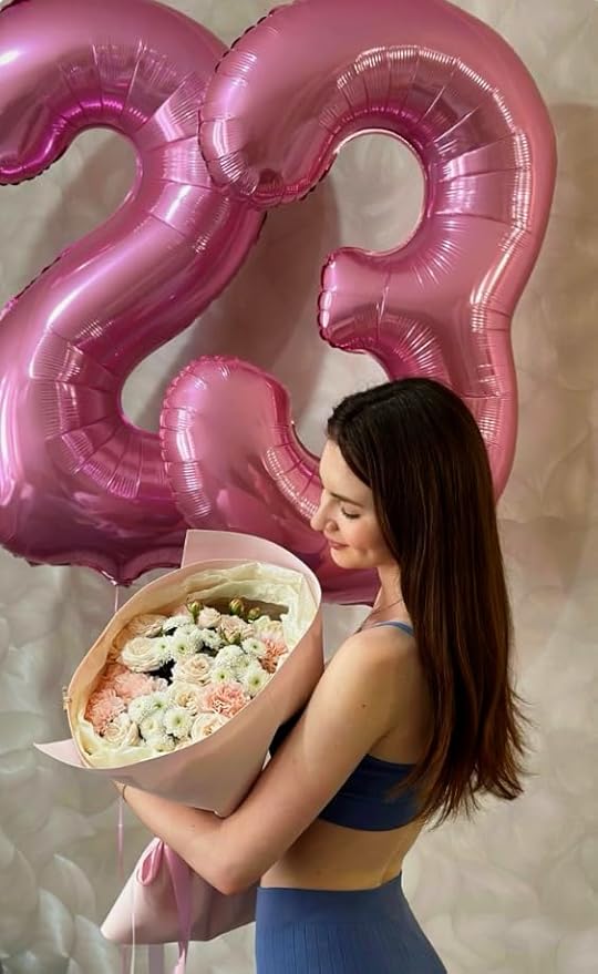 Pink Number 7 Birthday Balloon 40 Inch, Digital Balloons for 7 17 27 70 77 Party Celebration Decorations Supplies, Mylar Foil Numbers Balloon for Seven Wedding Anniversary