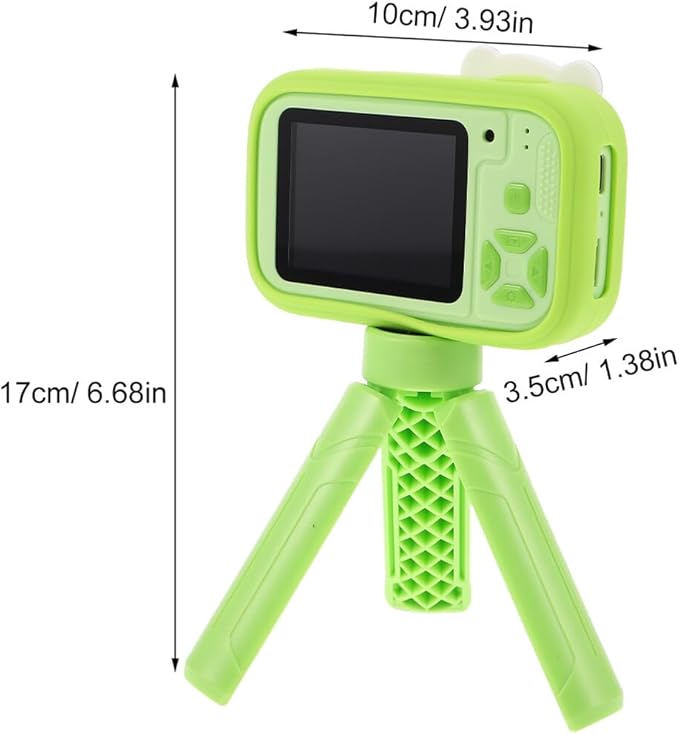 Toyvian Camera Dual Lens Digital Photo and Video Camera for Boys with 2.4-inch IPS Screen Portable Starter for Travel and Birthday