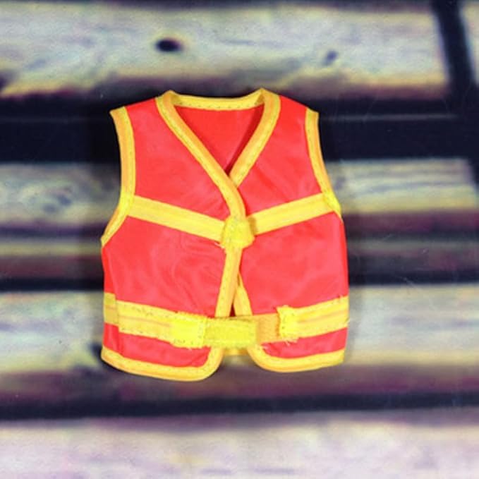Miniature Construction Vest for Dolls Toy Construction Costume Vest Doll Accessories Safety for 1/6 Soldier Action Figures DIY Dress up Set