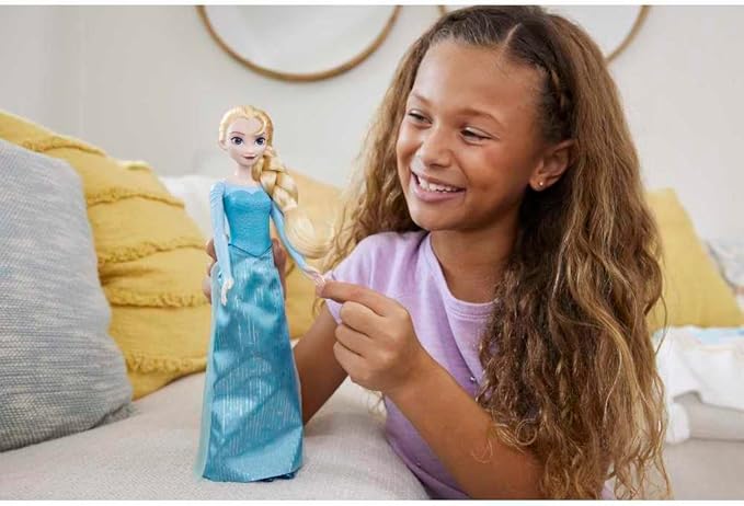 Mattel Disney Princess Dolls, Elsa Posable Fashion Doll with Signature Clothing and Accessories, Disney's Frozen Movie Toys