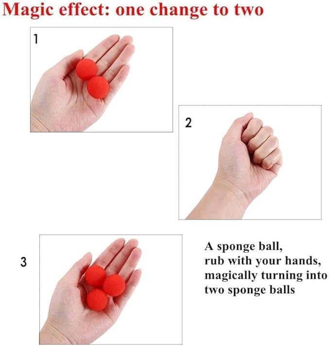 10pcs Red Soft Sponges Balls,Lightweight Mini Finger Sponges Ball,Magics Sponge Ball Close-Up Magics Props Sponge Toy Classical Comedy Trick Props, Kits and Accessories Novelty and Gag Toys (3.5cm)