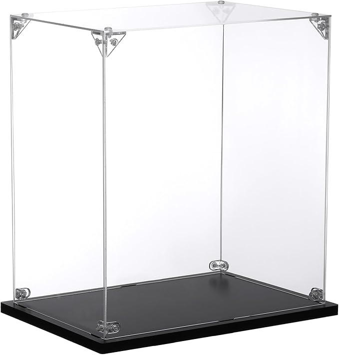 MECCANIXITY Acrylic Display Case, 10x6x10.2 Inches Clear Display Box Assemble Dustproof Display Box Storage Organizer for Collectibles Action Figures