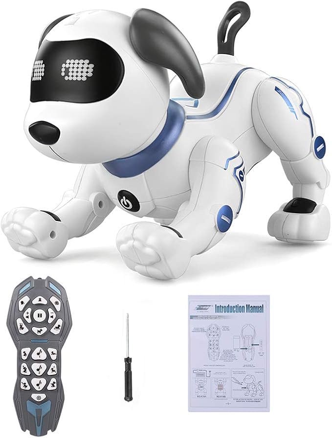 GoolRC Remote Control Robot Dog, RC Stunt Dog Robot Electronic Pet for Christmas Birthday