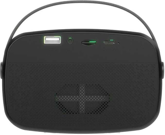 IQ Sound IQ-908K Mini Karaoke Bluetooth Speaker with Wireless Microphone, RGB Lights Surround, Fun Voice Changing in Rechargeable Compact, and Portable Design Ideal Gifts for Kids and Adults (Black)