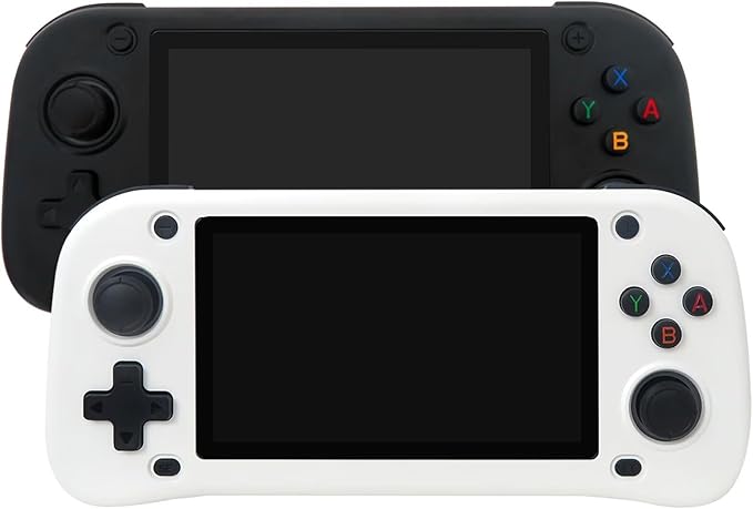 2025 New Upgraded G28 4.3 Inch HD 64GB Handheld Game Console Support up to 20+ Classic Simulators to Play Classic Games for PSP/ PS1/ N64 for G-AME boy Birthday Gifts Presents- White