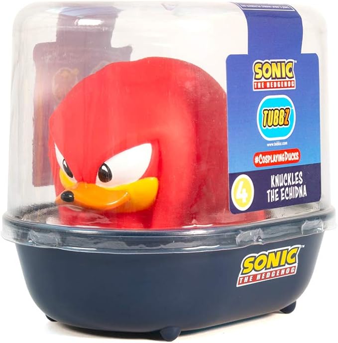 TUBBZ Sonic The Hedgehog Knuckles Collectable Duck Vinyl Figure - Official Sonic The Hedgehog Merchandise - TV Movies & Games