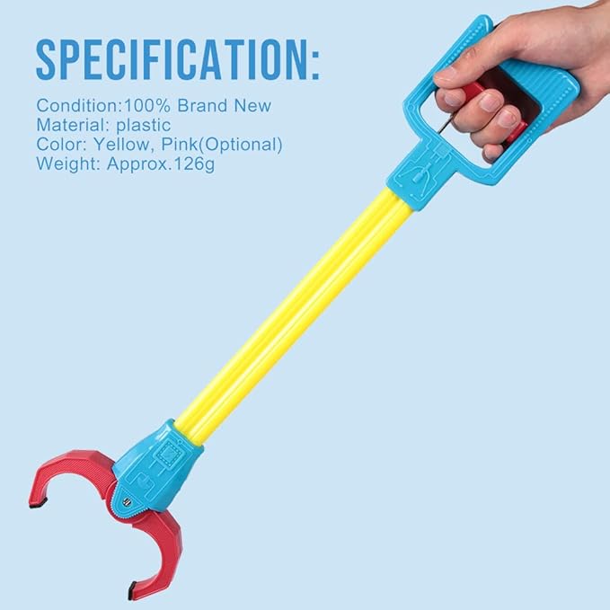 VGEBY1 Grabber Toy, Kids Robot Arm Claw Toy Grabber Reacher Toy Reach Out Grabbing Stick Children Intelligence Toy(Yellow) Toy Grabber Claw For Kids Claw Toy Child'S Grabber Toy Kids Grabber Toy